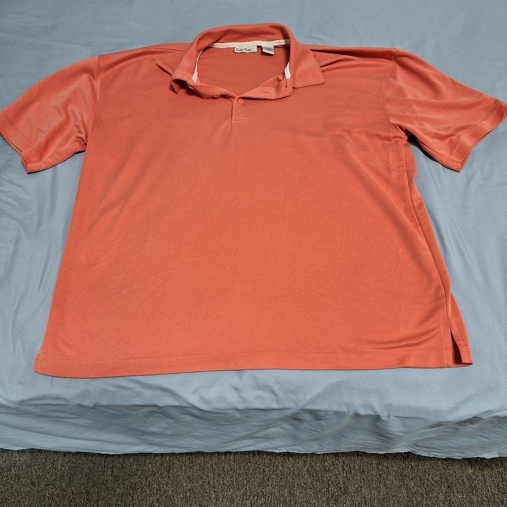 A Burma Bibas men's polo style shirt in a size Large. Pre-loved in good conditio